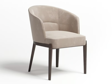 N°5 - Velvet chair with armrests by Paolo Castelli - view 2